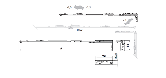 SCHERENARM AX 24/9 GR.2+3 RE TS K25