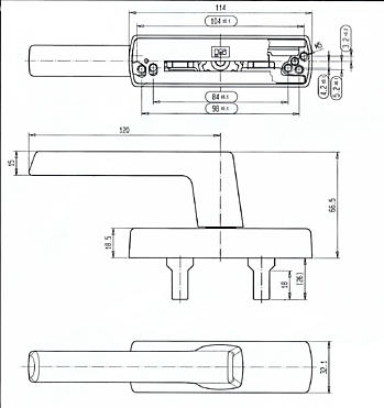 HANDLE SI-LINE LM DG RAL9010 WHITE C10