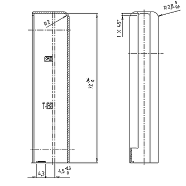 CACHE FICHE D'ANGLE ARGENT SI C100