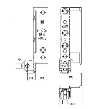 PAL.D'ANGLE RFA H12/20 GCHE EX175 TAC100