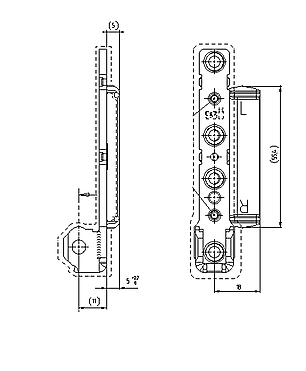 BOTTOM HINGE H12/18 LH TS C100