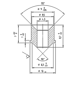 SLEEVE F.RING COUNTERB. TS 7MM B50/500